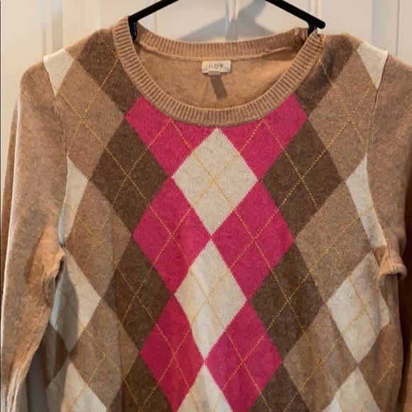 J Crew Size Small Argyle Thin Sweater - Picture 2 of 4